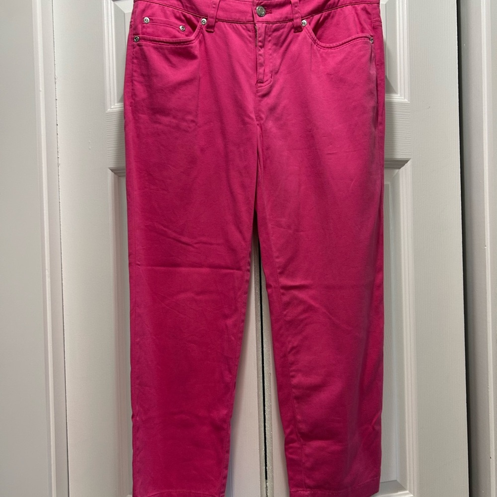 Jones New York Vibrant Pink Ankle Jeans